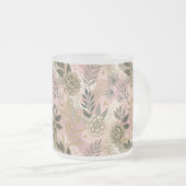Elegant Boho Floral Pattern Mattglastasse (VorderseiteRechts)