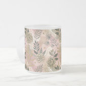 Elegant Boho Floral Pattern Mattglastasse (Vorderseite Links)