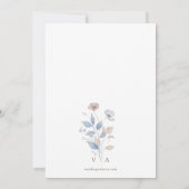 Elegant Boho Floral Save The Date (Rückseite)