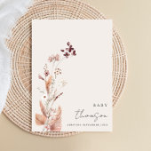 Elegant Boho Floral Schwangerschaft Ankündigung