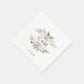 Elegant Boho Floral Serviette (Ecke)