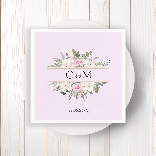 Elegant Boho Floral Serviette