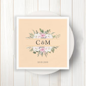 Elegant Boho Floral Serviette