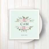 Elegant Boho Floral Serviette