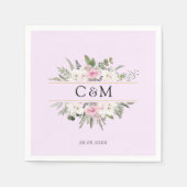 Elegant Boho Floral Serviette (Vorderseite)