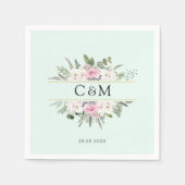 Elegant Boho Floral Serviette (Vorderseite)