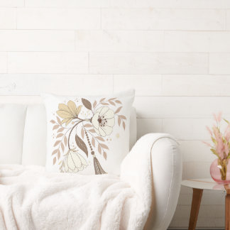 Elegant Boho Floral Watercolor Kissen