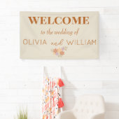 Elegant Boho Floral Wedding Banner (Insitu)