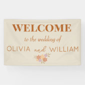 Elegant Boho Floral Wedding Banner (Horizontal)