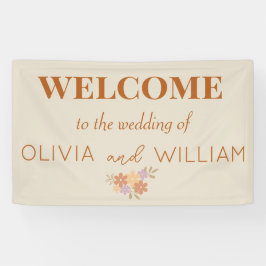 Elegant Boho Floral Wedding Banner