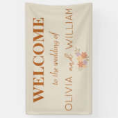 Elegant Boho Floral Wedding Banner (Vertikal)
