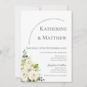 Elegant Boho Floral Wedding Einladung (Vorderseite)