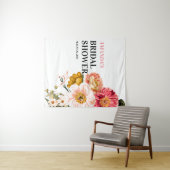 Elegant Boho Floral Wedding Foto Stand Hintergrund Wandteppich (Beispiel (Horizontal))