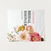 Elegant Boho Floral Wedding Foto Stand Hintergrund Wandteppich (Vorderseite (Horizontal))