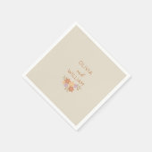 Elegant Boho Floral Wedding Napkins Serviette (Ecke)