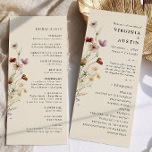 Elegant Boho Floral Wedding Programm
