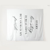 Elegant Boho Floral Wedding Tapestry Backdrop  Wandteppich (Vorderseite (Horizontal))