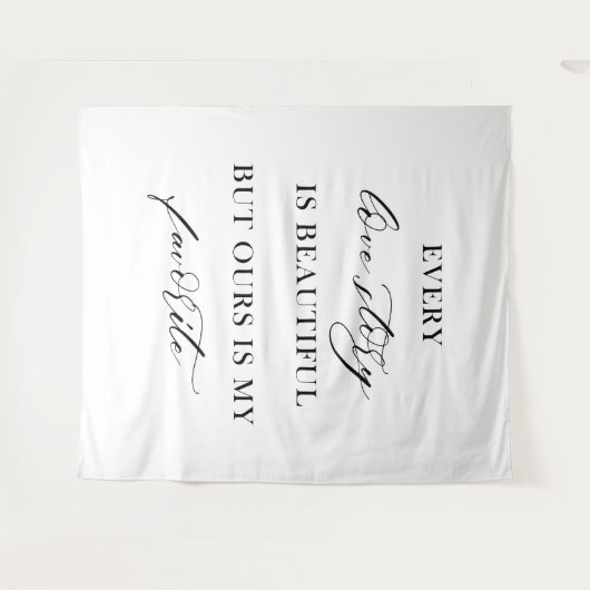 Elegant Boho Floral Wedding Tapestry Backdrop  Wandteppich (Vorderseite (Horizontal))