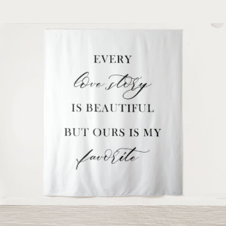 Elegant Boho Floral Wedding Tapestry Backdrop  Wandteppich