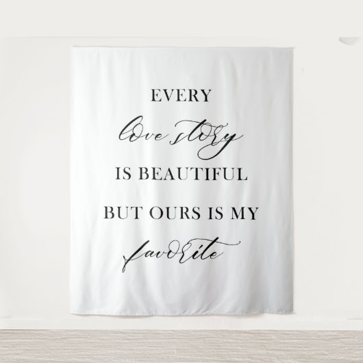 Elegant Boho Floral Wedding Tapestry Backdrop  Wandteppich (Vorderseite)