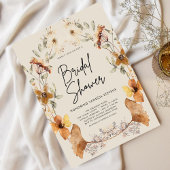 Elegant Boho Floral Wildblume Brautparty Einladung