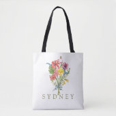 Elegant Boho Floral Wildblume Tasche (Vorderseite)