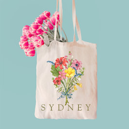 Elegant Boho Floral Wildblume Tasche