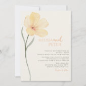 Elegant Boho Floral Wildblume Wedding Einladung (Vorderseite)