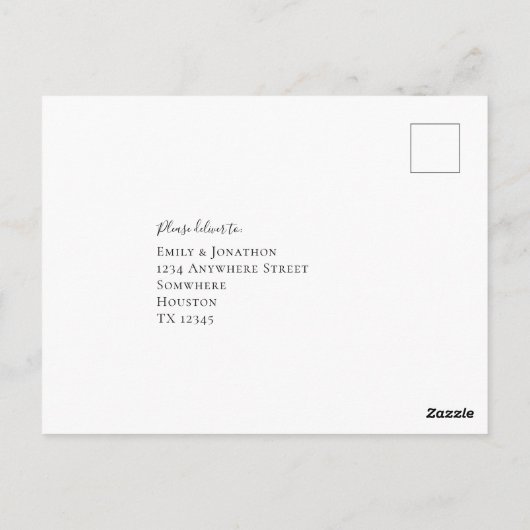 Elegant Boho Florals Eucalyptus Wedding RSVP Postkarte (Rückseite)