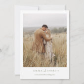 Elegant Boho Foto Wedding Save the Date Einladung (Rückseite)
