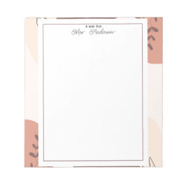 Elegant Boho Frame Teacher  Notizblock