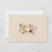 Elegant Boho Garden Blume Bouquet Wedding RSVP Karte (Rückseite)