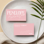 Elegant Boho Girly rosa Neutral Moderne Trendy Visitenkarte