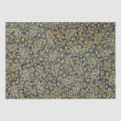 Elegant Boho Golden Blüh Vintag Navy Blue Seidenpapier (Vorderseite)