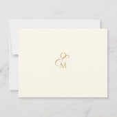 Elegant Boho | Goldene Herbsthochzeit RSVP Karte (Rückseite)