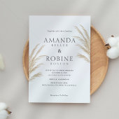 Elegant Boho Grass Wedding Einladung