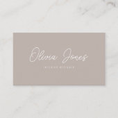 Elegant Boho Gray Branding Moderne, trendy einziga Visitenkarte (Vorderseite)