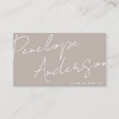Elegant Boho Gray Neutral Chic Minimalistisch Mode Visitenkarte (Vorderseite)