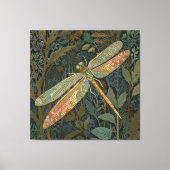Elegant boho green dragonfly leinwanddruck (Vorderseite)