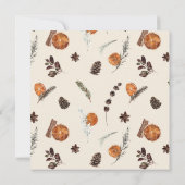 Elegant Boho Greenery Citrus Fall Bridal Luncheon Einladung (Rückseite)