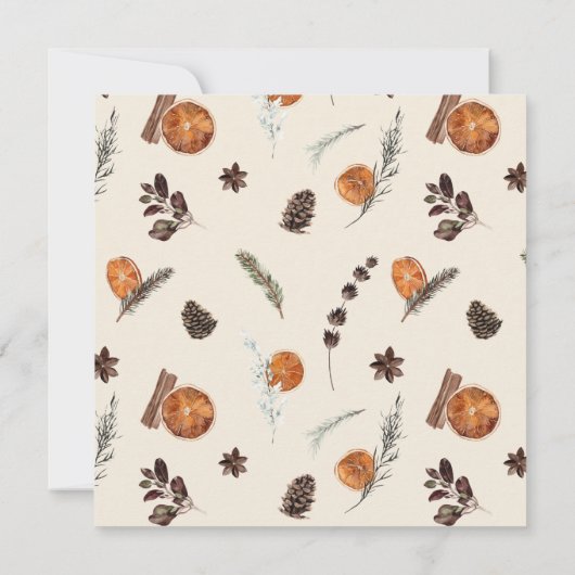 Elegant Boho Greenery Citrus Fall Bridal Luncheon Einladung (Rückseite)