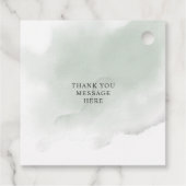 Elegant Boho Greenery Eucalyptus Wedding Geschenkanhänger (Rückseite)