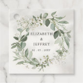 Elegant Boho Greenery Eucalyptus Wedding Geschenkanhänger (Vorderseite)