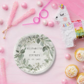 Elegant Boho Greenery Eucalyptus Wedding Pappteller (Party)