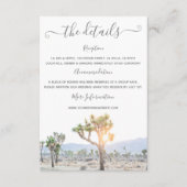 Elegant Boho Greenery Joshua Tree Wedding Details Begleitkarte (Vorderseite)
