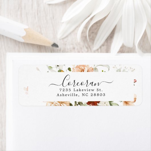 Elegant Boho Handgeschriebene Rücksendeadresse (Insitu)