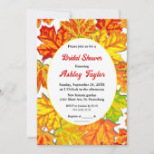 Elegant Boho Herbstlaubs Country Brautparty Einladung (Vorderseite)