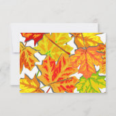 Elegant Boho Herbstlaubs Country Floral Wedding RSVP Karte (Rückseite)