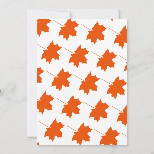 Elegant Boho Herbstlaubs Rustikale Blumenhochzeit Einladung (Rückseite)