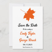 Elegant Boho Herbstlaubs Rustikale Blumenhochzeit Save The Date (Vorderseite)